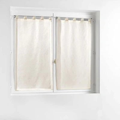 Image de douceur d&#039;intérieur, Paire de Voilages à Passants (2 x 60 160 cm) Norine, Effet Lin Tissé