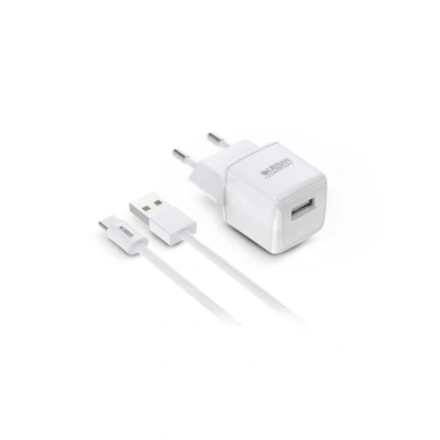 Image de Chargeur secteur 12 Watts + Câble USB Type A Urban Factory Powee Blanc Neuf