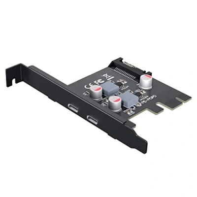 Image de Carte adaptateur PCIe vers Type C 2 ports PCI pour Express PD 20 W d&#039;extension de charge Hub USB interne E Cartes R