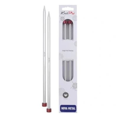 Image de KnitPro KP10223 Aiguilles Simple Pointes Bois Argent 35 cm x 7 mm