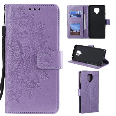 Image de CoverKingz Housse téléphone Portable pour Xiaomi Redmi Note 9 Pro étui avec Compartiment Carte Cover Protection à Rabat Motif Mandala Rose