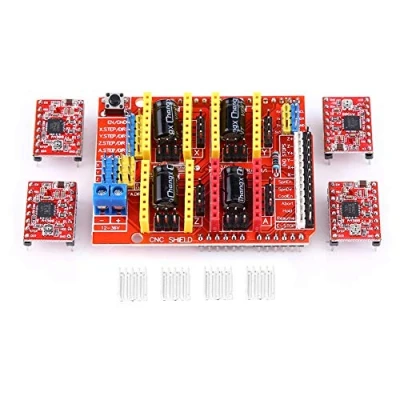 Image de Carte d&#039;extension CNC Shield V3 + 4Pcs A4988 Pilote de moteur pas à pas, Kit d&#039;imprimante 3D pour imprimante Graveur