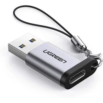 Image de UGREEN Adaptateur USB C 3.1 Femelle vers 3.0 A Mâle en Aluminium Supporte Charge Rapide et Data Sync