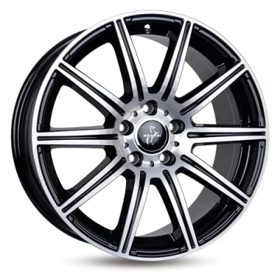 Image de KESKIN 5Trou 18Pouce 112mm Jante alu KT16 Dynamic mattschwarz Front poliert KT168018511245BFP