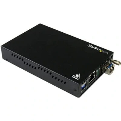 Image de StarTech.com Convertisseur de média fibre optique GbE Monomode LC Ethernet cuivre vers 10 km (ET91000SM10)