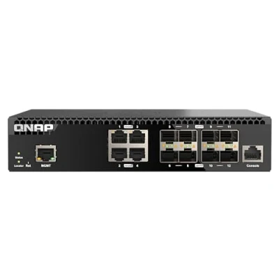 Image de QNAP QSW M3212R 8S4T commutateur réseau Géré 10G Ethernet (100/1000/10000) 1U Neuf