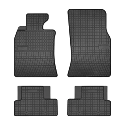 Image de DBS 1765896 Tapis Auto en Caoutchouc Sur Mesure de sol pour Voiture 4 Pièces Haute Qualité Inodore Antidérapant Rebords Surélevés, Noir