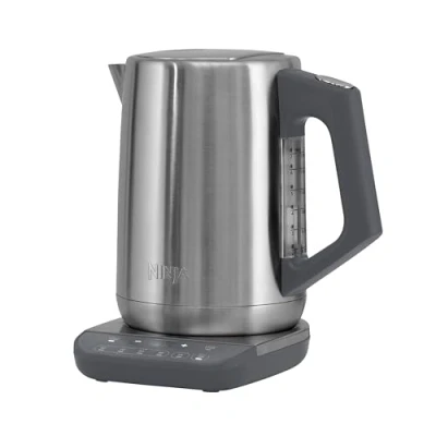 Image de Ninja Perfect Temperature, Bouilloire, 1,7 L, avec contrôle de la température, écran LED, bouilloire facile à utiliser ébullition rapide, maintien en acier inoxydable, KT201EU