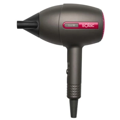 Image de Solac SH7087 fast ionic Dry 2000 Sèche cheveux 2000W, 2 vitesses, températures, Bouton d&#039;air froid, Technologie Ionique, Ultra drying, Soft touch, Concentrateur, Noir