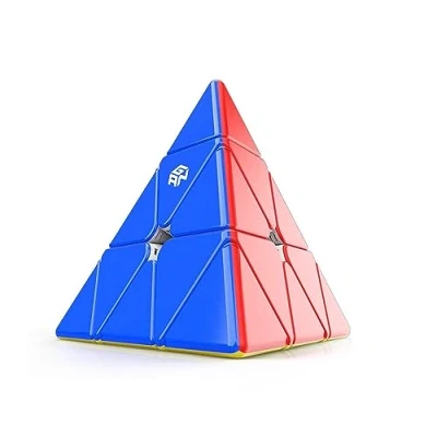 Image de GAN Cube Triangle Magnétique 36 Aimants, Pyramide sans Autocollants, Speed Magic Pyraminx avec IPG Magnétique/GES+/Poids Léger, Cadeau Spécial pour Enfant Adultes, Version Standard