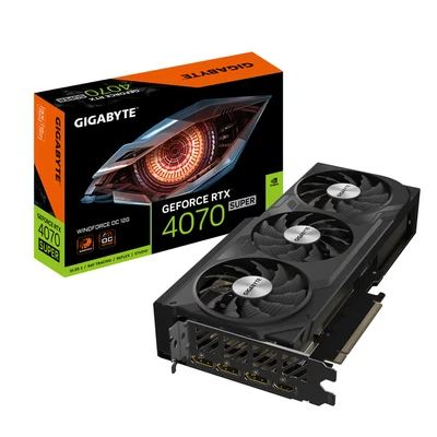 Image de GIGABYTE GeForce RTX 4070 SUPER WINDFORCE OC 12G NVIDIA 12 Go GDDR6X Neuf