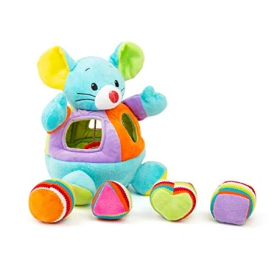Image de Small Foot 11419 Souris à Formes en Peluche, Jouet de motricité avec hochet, Multicolore