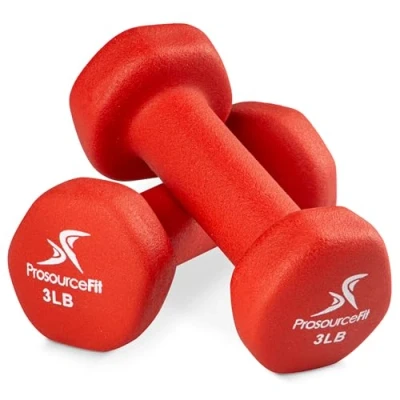 Image de ProsourceFit Neoprene Dumbbell Coated for Non Slip Grip, 3 LB