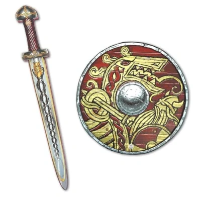 Image de Liontouch Épée &amp; Bouclier Viking Ensemble de Jeu médiéval en Mousse du Chef Harald pour Le d&#039;imitation des Enfants avec Un thème Nordique Armes sûres Armure Bataille déguisements