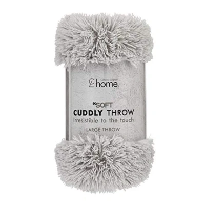 Image de Catherine Lansfield Cuddly Couverture, Polyester, Gris argenté, Throw
