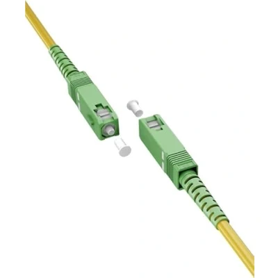 Image de goobay 59649 Câble à fibre optique (FTTH) / monomode (OS2) Simplex/SC APC (8) mâle vers LC UPC mâle/Câble 2 mètres