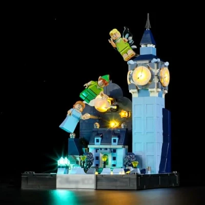 Image de YEABRICKS Lampe LED pour Lego 43232 Disney Peter Pan et Wendy&#039;s Flight Over London Building Blocks Model (Lego Set non inclus)