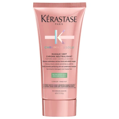 Image de KÉRASTASE Chroma Absolu Masque VERT Chrome Neutralisant Anticopper Green MASK FOR Colortreated HAIR pour les cheveux, Taille: 150 ml,