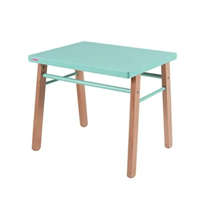 Image de Table Basse Enfant Gabriel, Bicolore Vert Menthe et Naturel