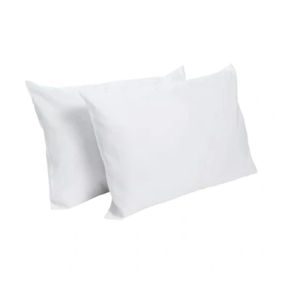 Image de Bleu Câlin Lot de 2 Oreillers Confort Ferme &#039;Alaska&#039;, Superbe Gonflant, 50x70 cm, Enveloppe 100% Coton Percale, Polycoton, Blanc, 50x70cm Forme rectangulaire