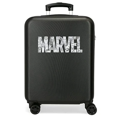 Image de Power Marvel Valise de Cabine Noire 38 x 55 20 cm Rigide ABS Fermeture à Combinaison latérale 34 L 2 kg 4 Roues Doubles Bagage Main