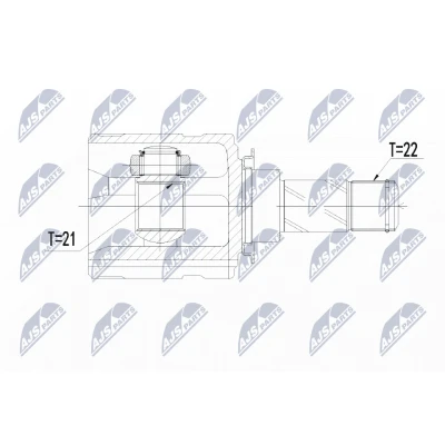 Image de Jeu de joints, arbre transmission NTY NPW PL 064