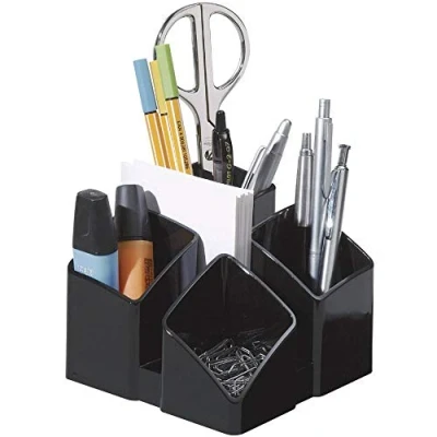 Image de Han 17450 13 Pot à crayon Scala avec 4 compartiments 125 x 100 mm (Noir) (Import Allemagne)