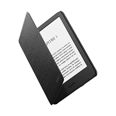 Image de Étui en tissu pour Amazon Kindle Compatible avec les appareils de 11e génération (modèle 2022 uniquement) Design fin et léger Noir