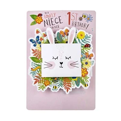 Image de Hallmark Carte 1er anniversaire pour nièce Motif 3D découpé
