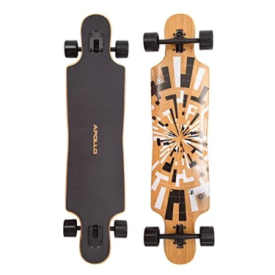 Image de Apollo Twin Tip Drop Thru Longboard, Soul Bamboo, Flex 1 3, 101,8 cm (40inch) x 24 (9,5inch)