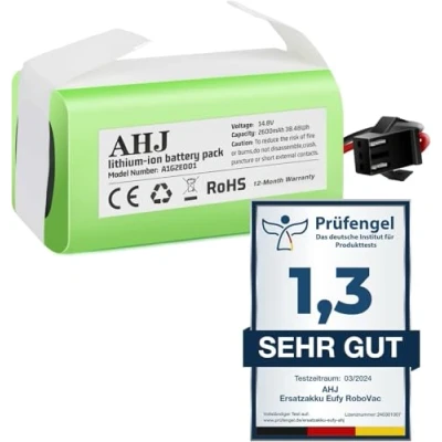 Image de AHJ 14.4V 2600mAh Batterie de Remplacement pour Proscenic 850T, IKOHS S14/S15, Bagotte BG600/BG700, Deebot Ecovacs N79/N79S, Ultenic D5/D5s/D5 Pro, Eufy RoboVac 11S/11S Max