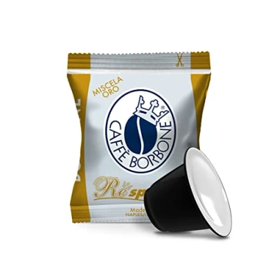 Image de Caffè Borbone Respresso, Mélange Or 100 Capsules Compatibles avec les machines à café usage domestique Nespresso*