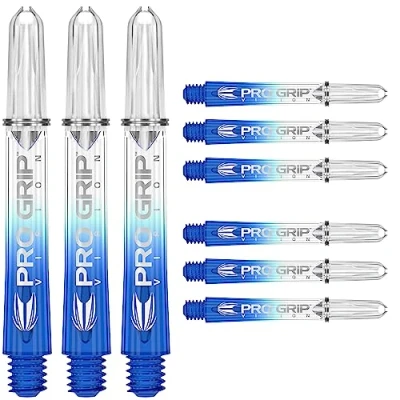 Image de Target Darts 3 x Jeux of Bleu Pro Grip Vision Dart Stems Intermédiaire 9 po au Total