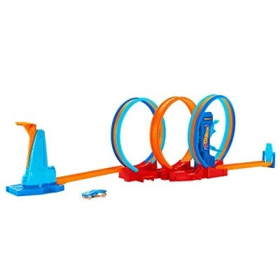 Image de Hot Wheels Coffret Ultra Hots Looping en Folie avec 3 Loopings Et 1 Voiture À L’Échelle 1/64, Collectionner, Jouet Enfant, Dès 4 Ans, HPX93