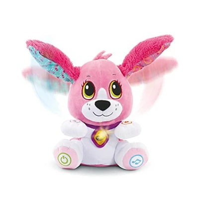 Image de VTech Toutou Parle avec Moi Rose, Jouet Chien Interactif Qui Répète, Bouge la Tête et les Oreilles, Peluche Bébé à Fonctions, Jeu Évolutif Éducatif, Cadeau Enfant Dès 1 An Contenu en Français