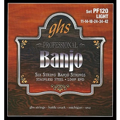 Image de GHS PF120 Ensemble de 6 cordes Banjo Light