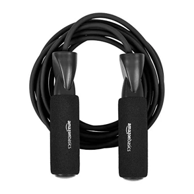 Image de Amazon Basics Corde à sauter standard, Noir, 3 m de long par cm