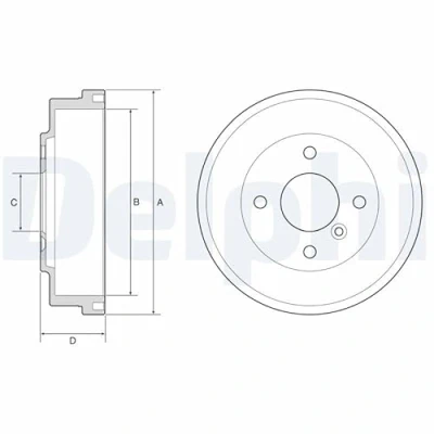 Image de Tambour de frein DELPHI BF627