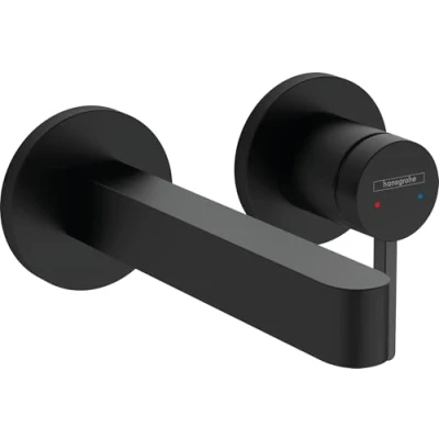 Image de hansgrohe Finoris 76051670 Mitigeur de lavabo encastré avec bec verseur Noir mat 16,8 cm