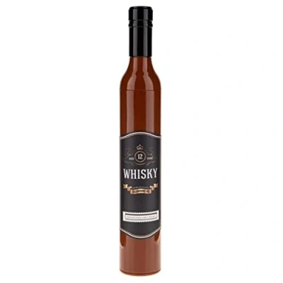 Image de OOTB Parapluie Pliable Blanc Protection Pluie Événements Plein Air Bouteille de Whisky Incluse