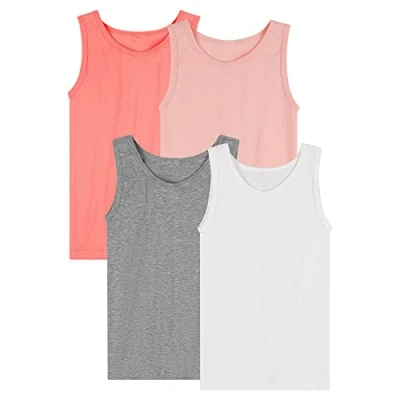 Image de SES Lot de 4 maillots corps pour fille en coton, Pack couleurs, 12 ans