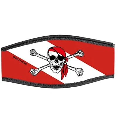 Image de Best Divers Sangle Masque en Néoprène, double velcro, Jolly Roger