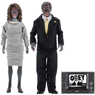 Image de NECA They Live Aliens 8 Pouce Retro Clothed Action Figure 2 Pack John Carpenter