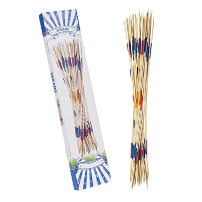 Image de Spetebo Mikado géant en version XXL 31 barres de 90 cm long chacune Jeu bois pour enfants l&#039;intérieur et l&#039;extérieur