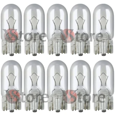Image de T10 W5W W2.1x9.5D Lot de 10 ampoules à culot en verre 12 V 5 W