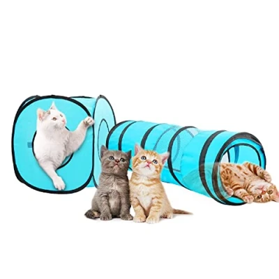Image de ALL FOR PAWS Pawise Tunnel et Cube Pliable pour Chat intérieur extérieur