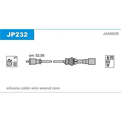 Image de JANMOR JP232 Jeu De Fils d&#039;Allumage MAZDA: 323 F 6