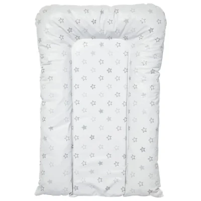 Image de babyCalin Matelas à Langer Flocons Etoiles Grises 50 x 70 cm