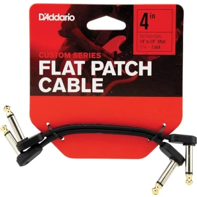 Image de D&#039;Addario Câble patch plat, 4 en décalage à angle droit, Twin PK