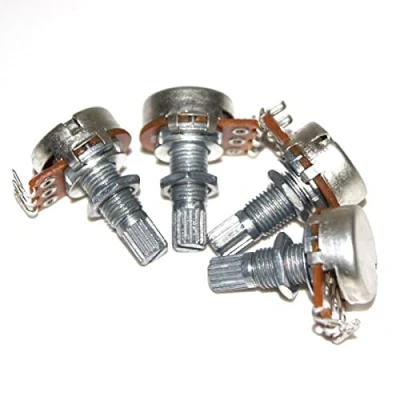 Image de gazechimp 4 Pièces 10k Ohm Audio Log Taper Pot A10K à Cosses Souder Potentiomètre Arbre Fendu